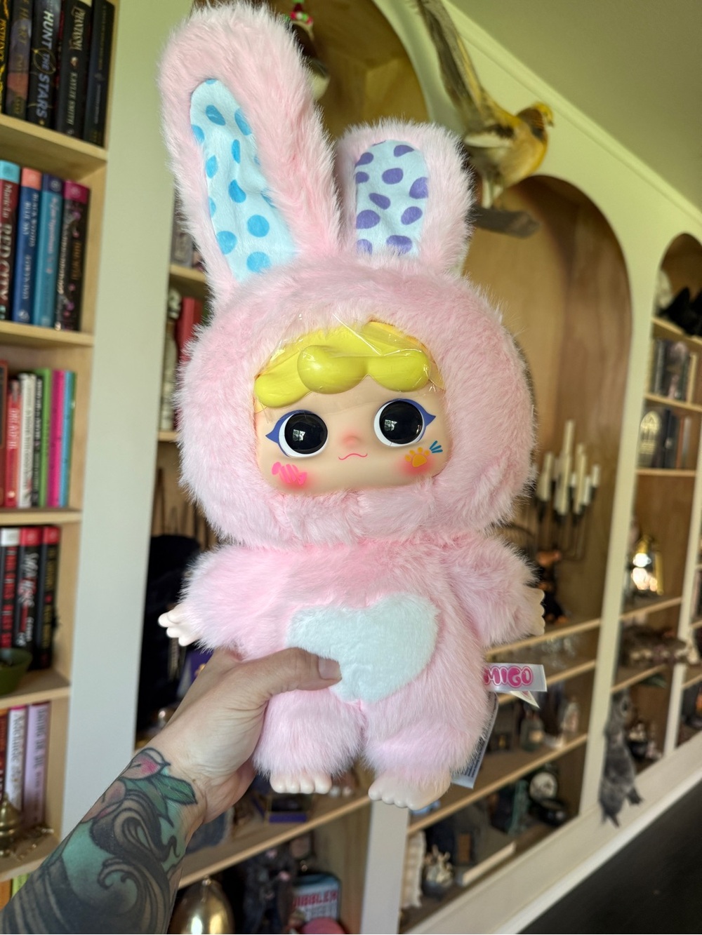 NIB 400% Migo give yourself a hug pink rabbit plush